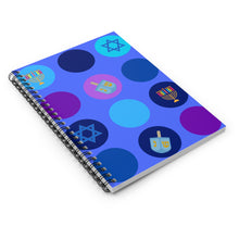 Load image into Gallery viewer, &quot;Celebrate Chanukah&quot; Spiral Notebook - Ruled Line
