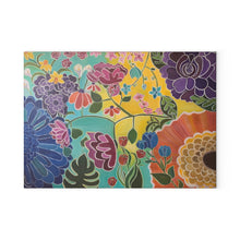 Load image into Gallery viewer, &quot;Floral Fantasy&quot; Glass Cutting Board
